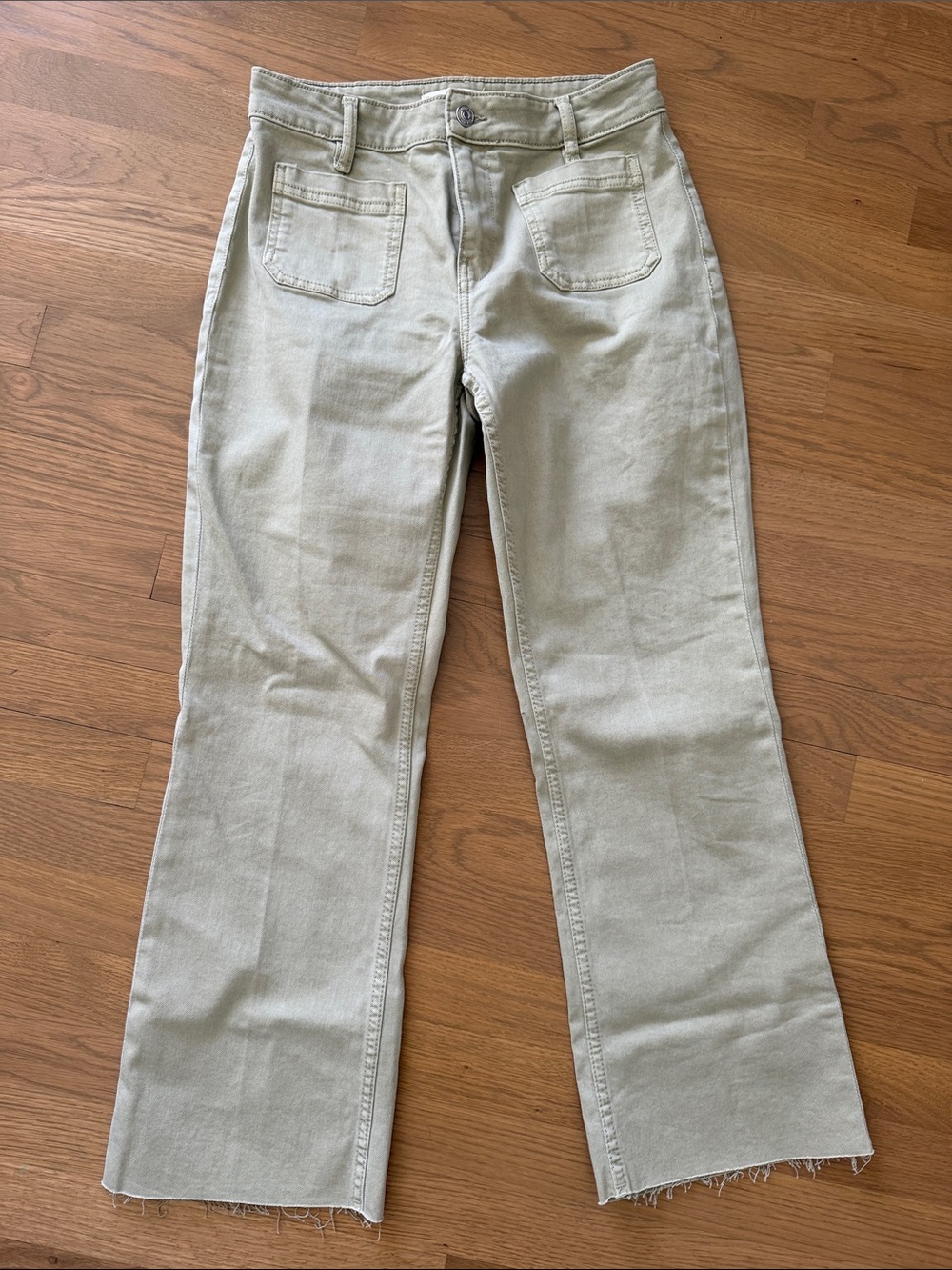Mango women’s beige Straight-Leg Jeans size 6
